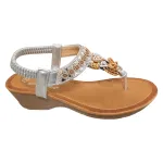 Sandalia Mujer Plateada Summer Shine Bonnyfranco