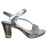 Sandalia Mujer Plata Crystal Glow Bonnyfranco