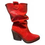 Bota Mujer Cuero Rojo EFE EME