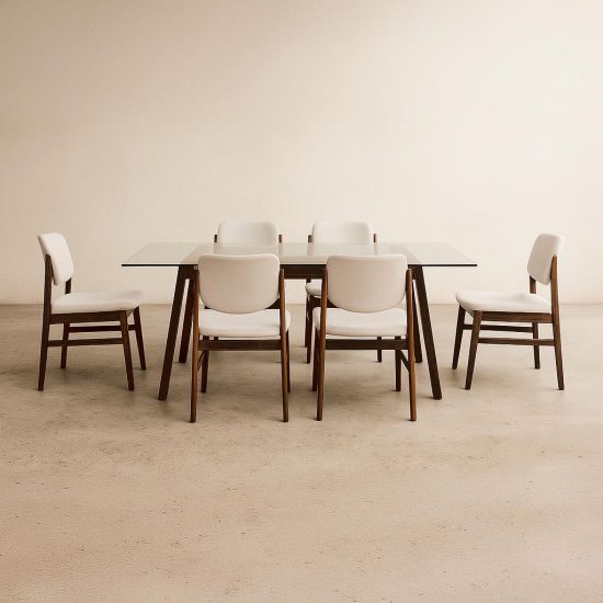 Juego Comedor Vidrio New York 6 Sillas Cic