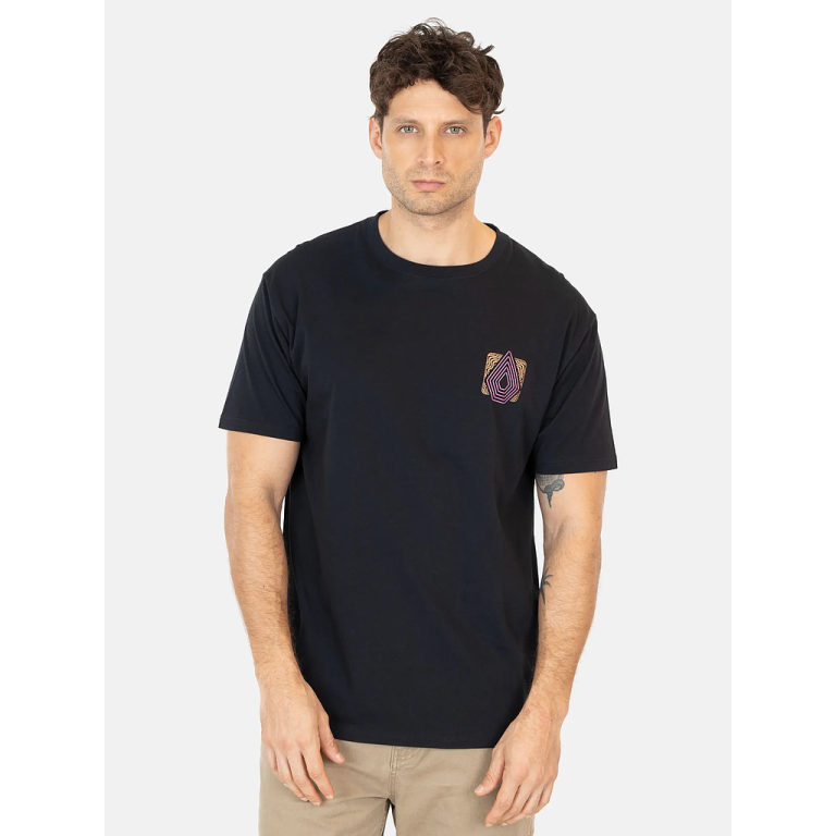 Polera Hombre Manga Corta Liso Black Plated Volcom