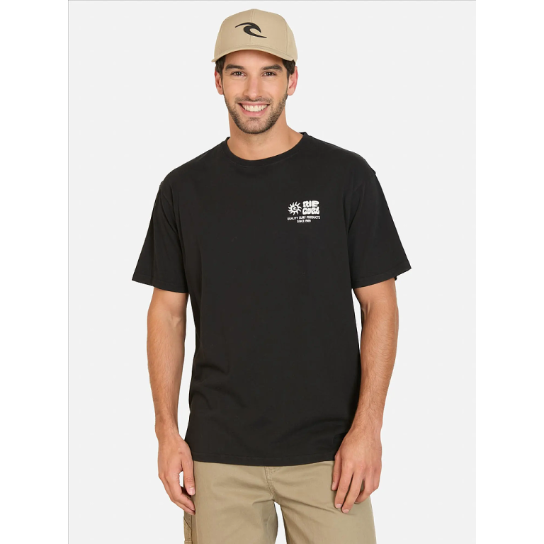 Polera Hombre Pacific Rinse Negro RipCurl