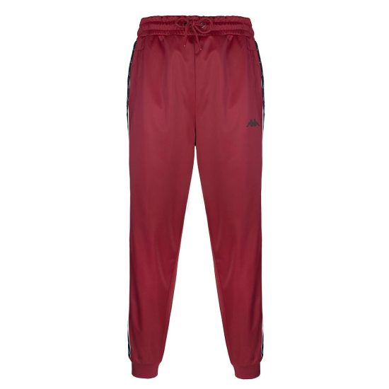 Pantalón Buzo Kappa Men Banda Burgundy Black