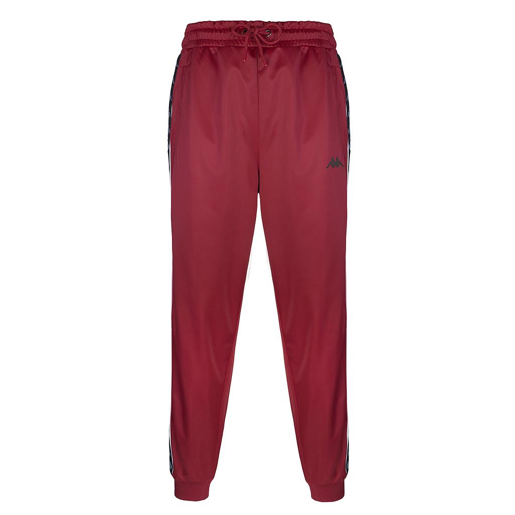 Pantalón Buzo Kappa Men Banda Burgundy Black