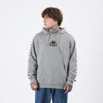 Polerón Hombre Kappa Hoodie Banda Grey Omini Black