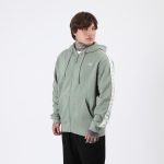 Poleron Full Zipper Verde Banda White Kappa