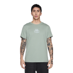 Polera Hombre Kappa Banda Green Logo Front White