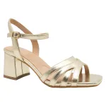 Sandalia Mujer Taco Medio Dorada Brilliance Bonnyfranco