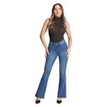Jeans Mujer Cintura Flare 4008 Celeste Mohicano
