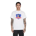 Polera Colo Colo Urbano Hombre Blanco Escudo Verano