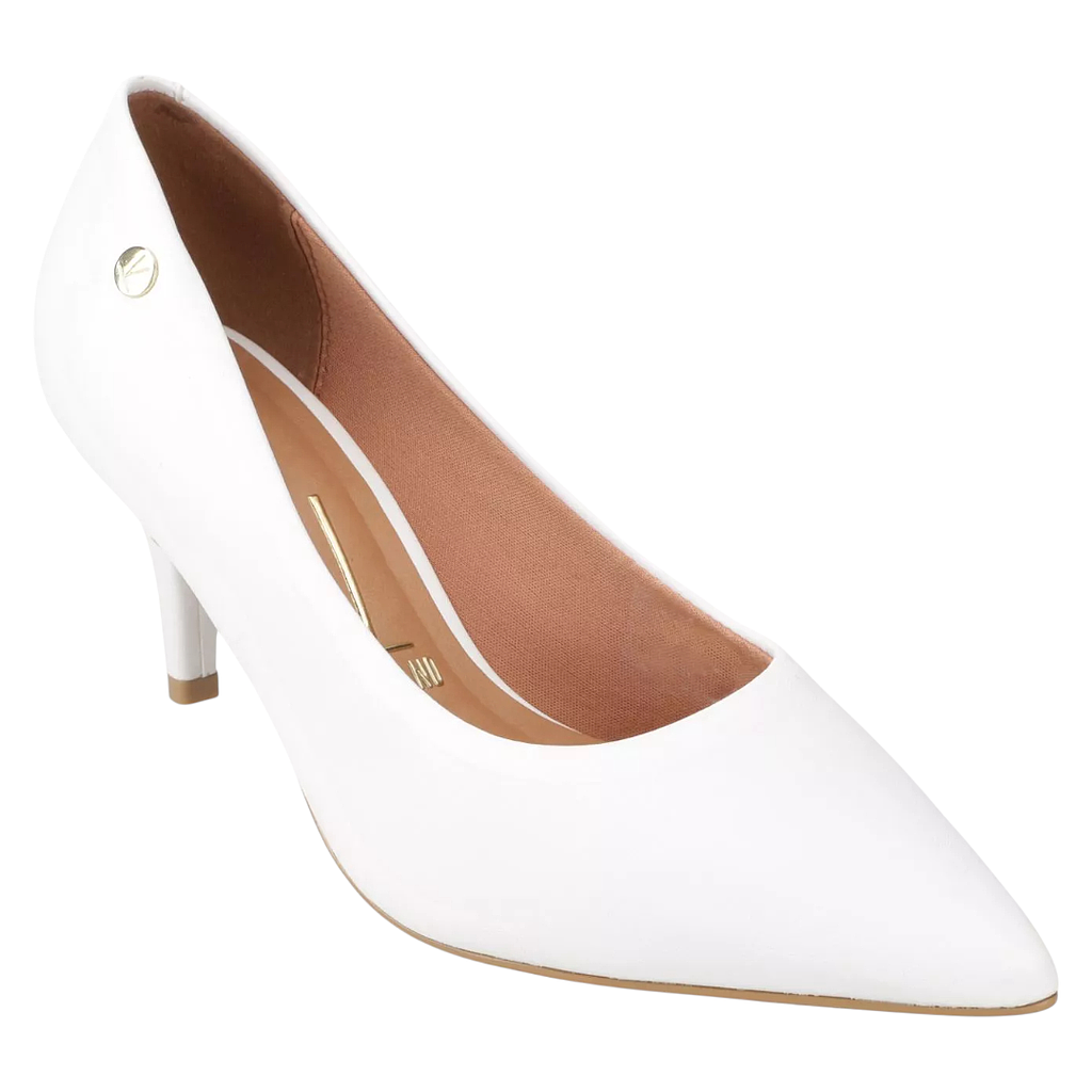 Zapato Mujer Taco Medio Stiletto Blanco Vizzano