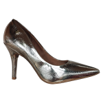 Zapato Taco Mujer Metalizado Dorado Vizzano