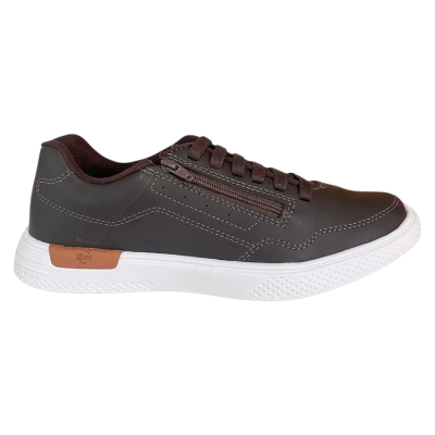 Zapatilla Hombre Urbana Café Con Cierre Lateral BR Sport