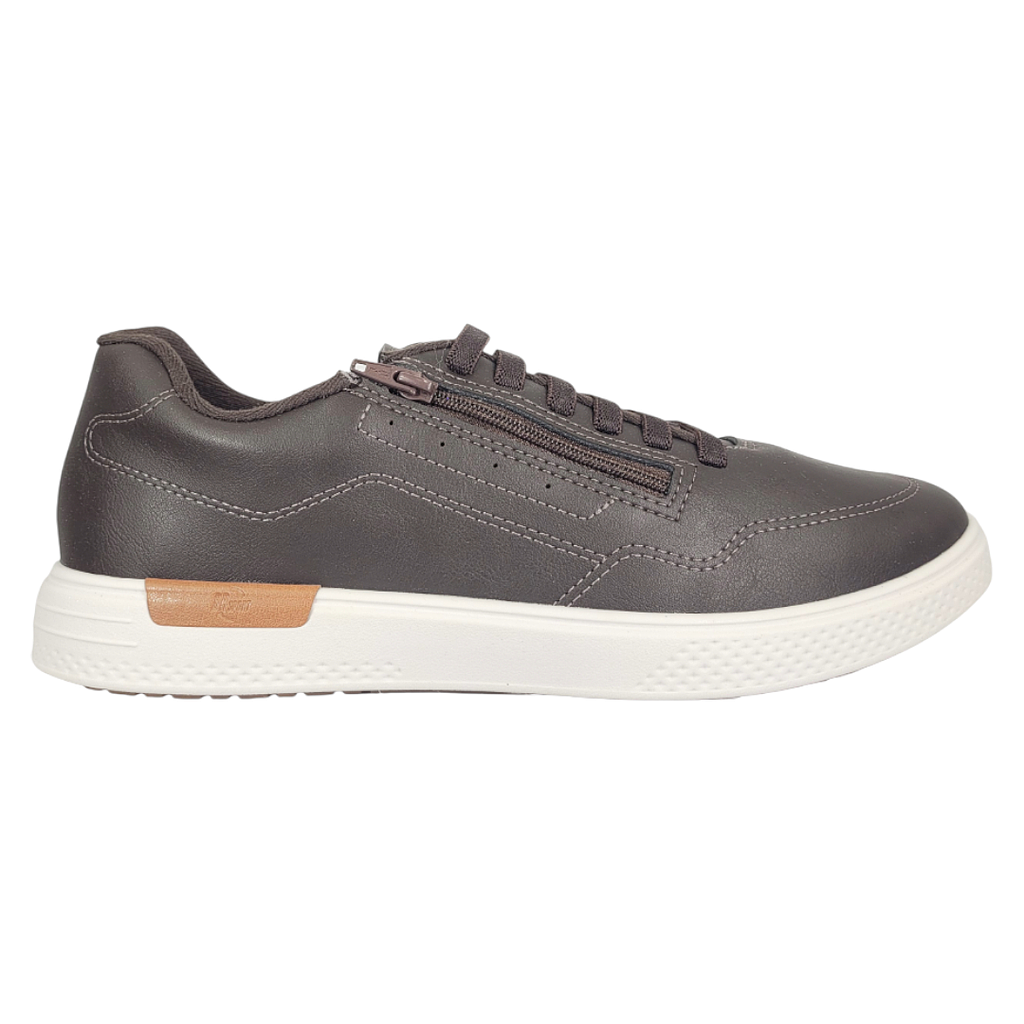 Zapatilla Hombre Urbana Café Con Cierre Lateral BR Sport
