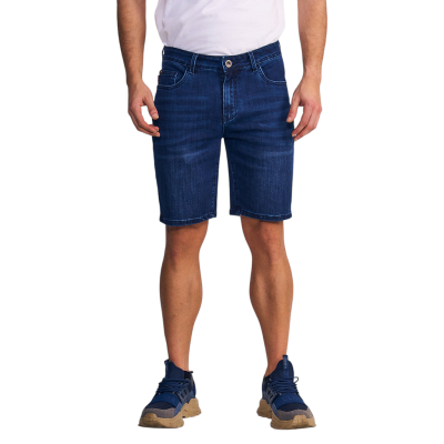 Short Hombre Denim Bob Tiro Alto Dark Blue Ellus