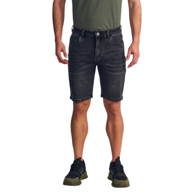 Short Hombre Denim Bob Tiro Alto Black Ellus