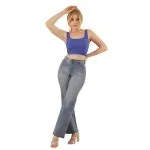 Jeans Mujer Divine Giulia Light Blue Tiro Alto Recto