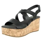 Sandalia Mujer Roma Plataforma Negro Alquimia