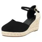 Sandalia Mujer Siena Yute Negro Alquimia