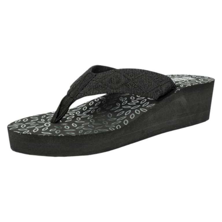 Sandalia Mujer Creta Plataforma Negro Alquimia