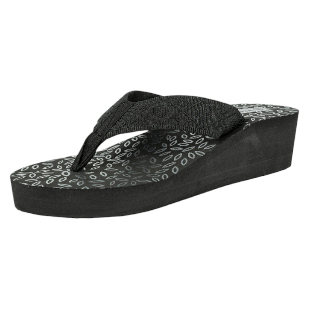 Sandalia Mujer Creta Plataforma Negro Alquimia