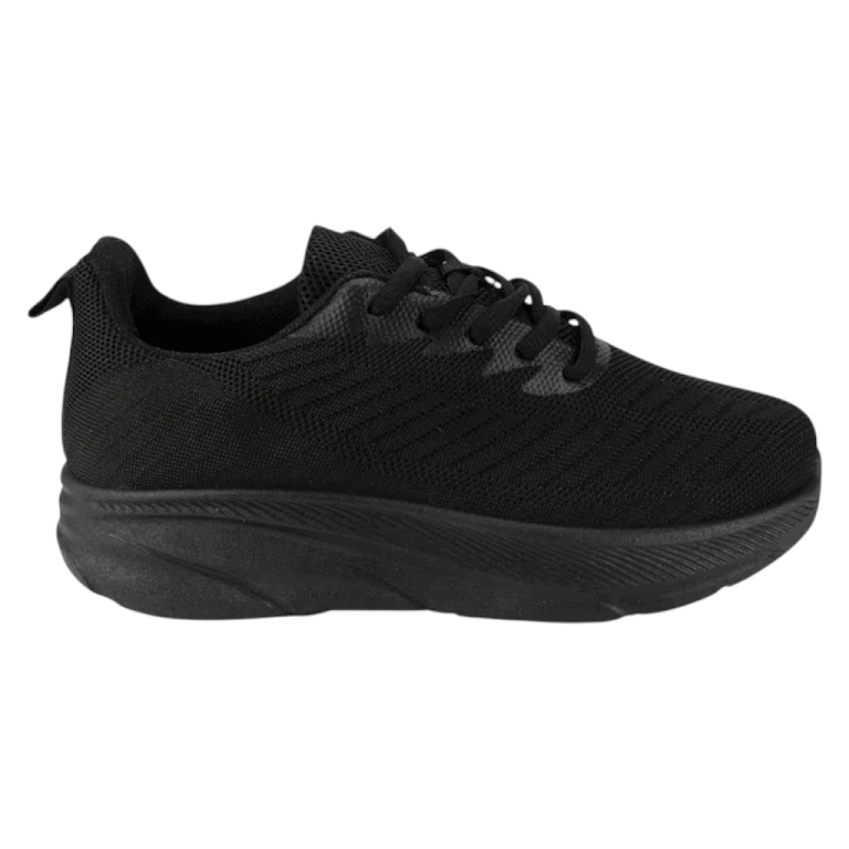 Zapatilla Mujer Mesh Plataforma Negra New Walk