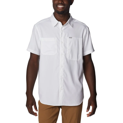 Camisa Hombre Manga Corta Silver Ridge Utility Lite Blanca Columbia
