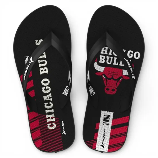 Sandalia Hombre Feel Nba Dedo Ad Negro/Negro/Rojo Rider