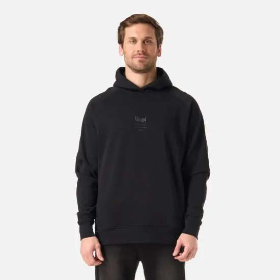 Poleron Hombre Ulmo Light Hoody Sweatshirt Negro Lippi