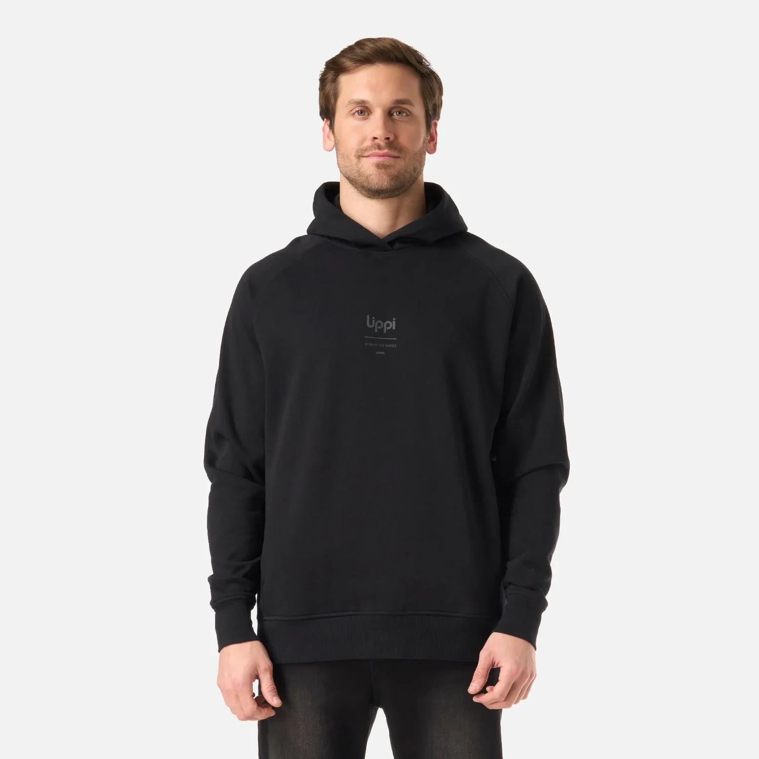 Poleron Hombre Ulmo Light Hoody Sweatshirt Negro Lippi