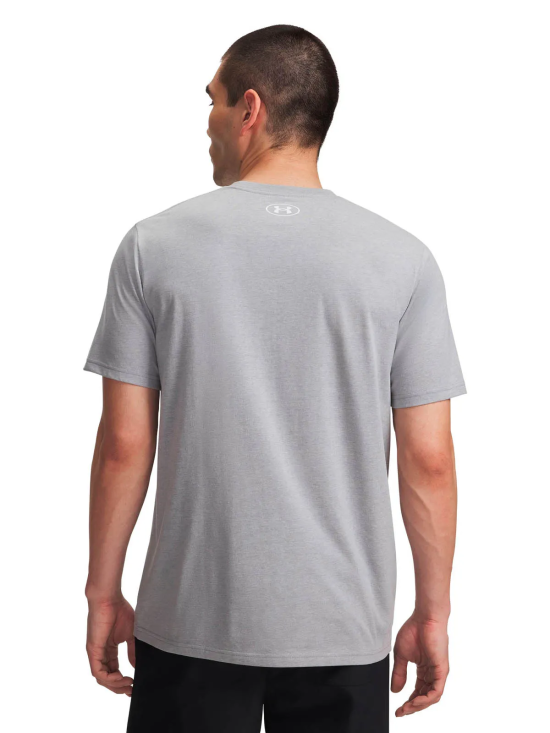 Polera Hombre Logo Manga Corta Gris Under Armour - Imagen 2