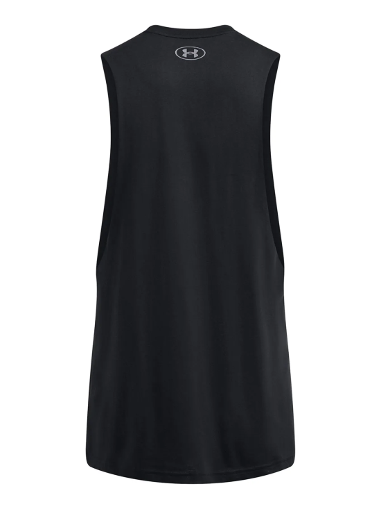 Polera Sin Mangas Hombre Left Chest Cut-Off Negra Under Armour - Imagen 4