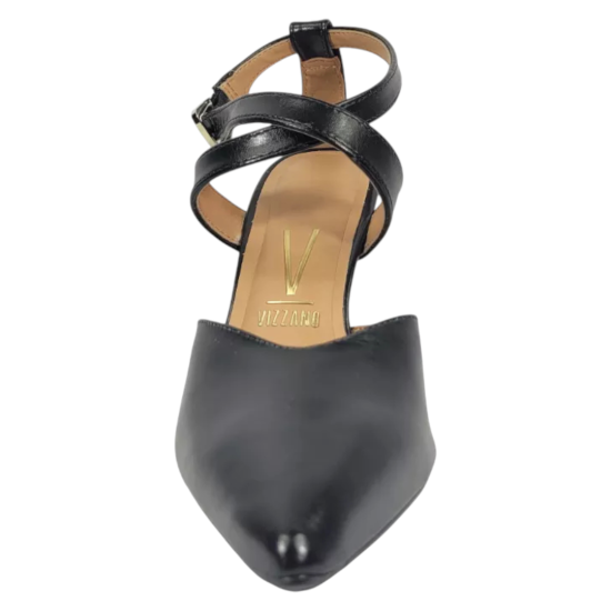 Sandalia Taco Alto Mujer Negro Fiesta Vizzano - Imagen 2