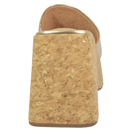 Sandalia Plataforma Mujer Milano Dorado Corcho Vizzano - Imagen 2