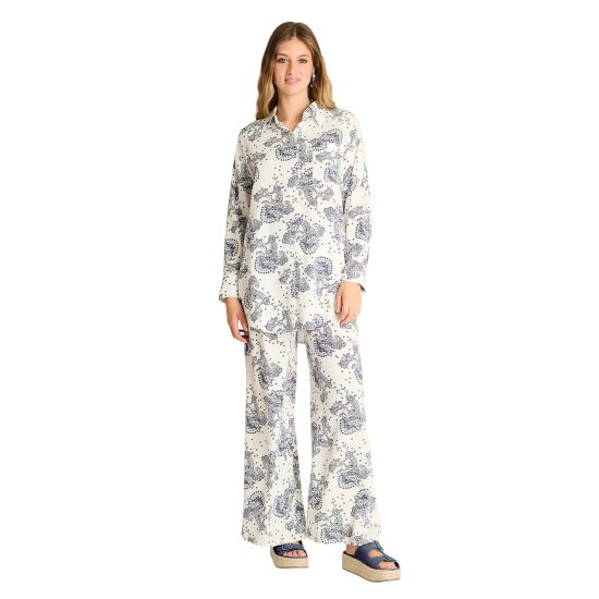 Blusa Blanco Estampado Mediterráneo Ldp - Imagen 4