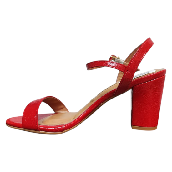 Sandalia Mujer Verniz Nancy Rojo Rubi Vizzano - Imagen 3