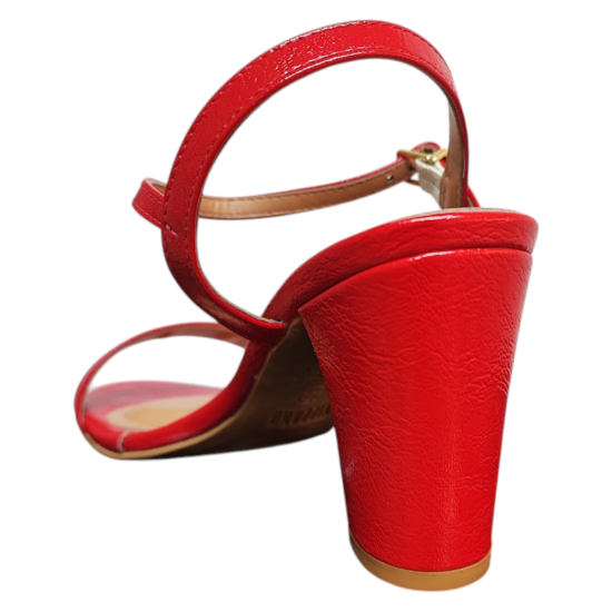 Sandalia Mujer Verniz Nancy Rojo Rubi Vizzano - Imagen 4