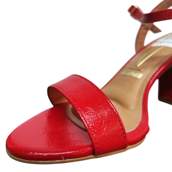 Sandalia Mujer Verniz Nancy Rojo Rubi Vizzano - Imagen 5