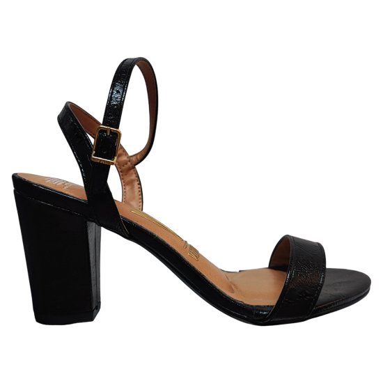 Sandalia Mujer Verniz Nancy Negro Vizzano - Imagen 3