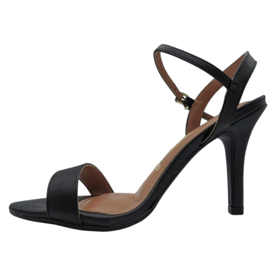 Sandalia Mujer Taco Alto Negro Pulsera Elegante Vizzano - Imagen 3