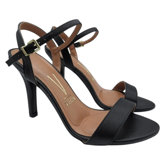 Sandalia Mujer Taco Alto Negro Pulsera Elegante Vizzano - Imagen 5