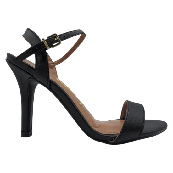 Sandalia Mujer Taco Alto Negro Pulsera Elegante Vizzano - Imagen 7