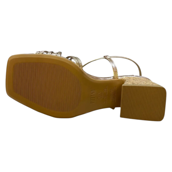 Sandalia Mujer Metalizado Milano Dorado Vizzano - Imagen 2