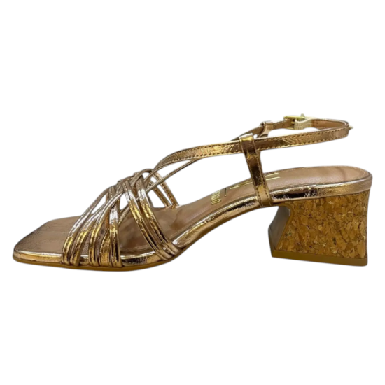 Sandalia Mujer Metalizado Milano Dorado Vizzano - Imagen 4