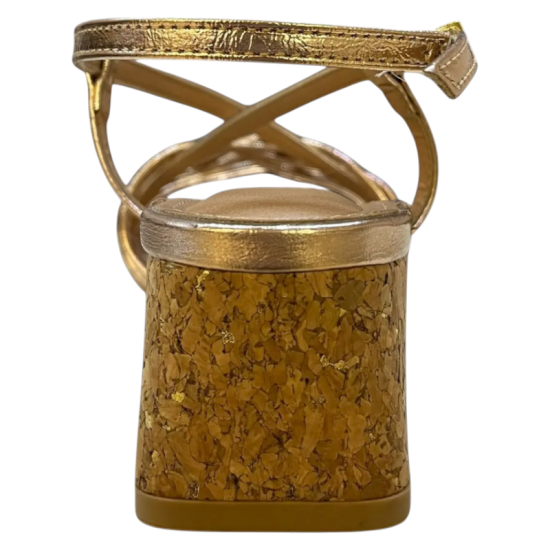 Sandalia Mujer Metalizado Milano Dorado Vizzano - Imagen 5