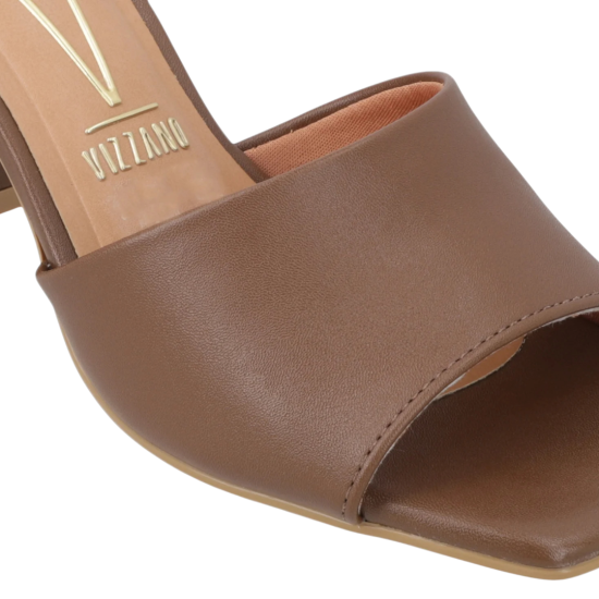 Sandalia Mujer Pelica Capuccino Taco Cuadrado Vizzano - Imagen 4