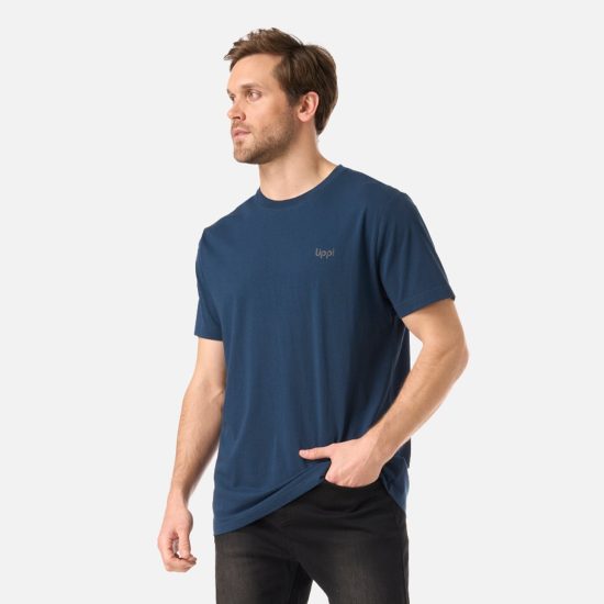 Polera Hombre M Logo Back Print T-Shirt Azul Marino Lippi - Imagen 5