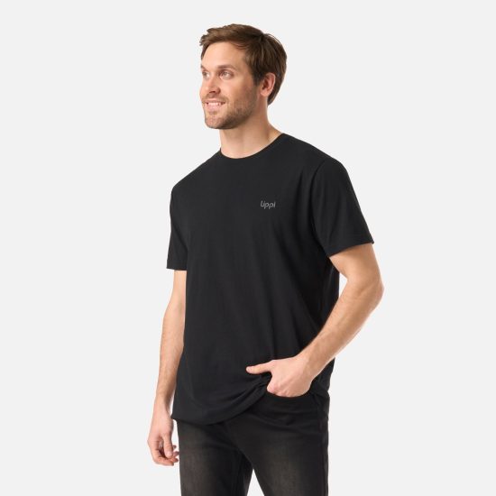 Polera Hombre  M Logo Back Print T-Shirt Negro Lippi - Imagen 5