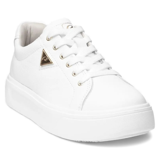 Zapatilla Mujer Cuero Blanco Plataforma Pegada - Imagen 3