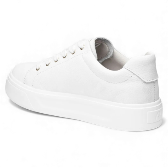 Zapatilla Mujer Cuero Blanco Plataforma Pegada - Imagen 4